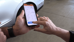 Mobile Check-In App in use